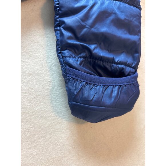 Baby Blue Puffer Snowsuit With Hood & Bear Patch 12-18 months - Picture 8 of 13